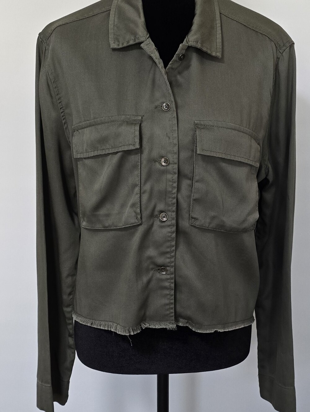 Jessica Simpson Olive Green Utility Crop Jacket